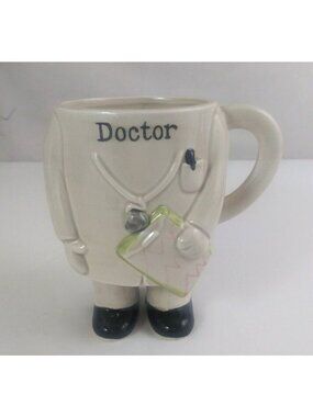 Vintage Enesco Japan Imports Doctor 3D 4.75" Coffee Cup With Feet